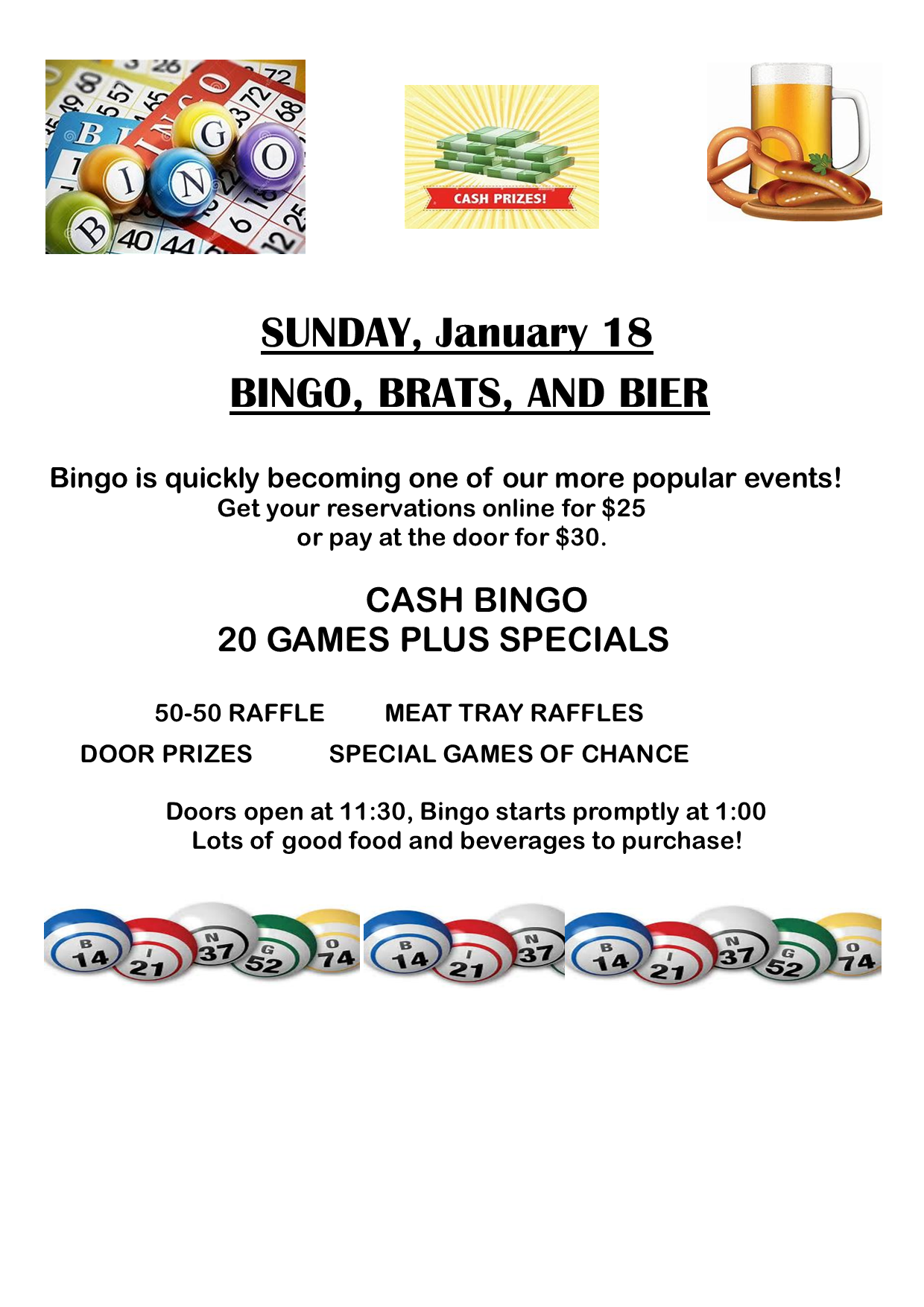 Bingo, Brats & Bier!
