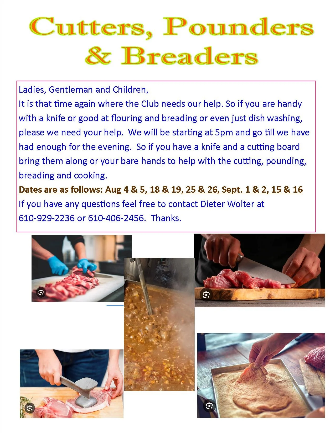 Oktoberfest Schnitzel Cutters &amp; Breaders! 