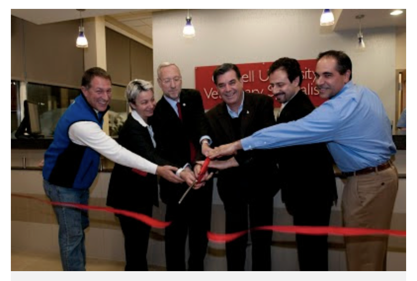 ribbon cutting to open an animal hospital