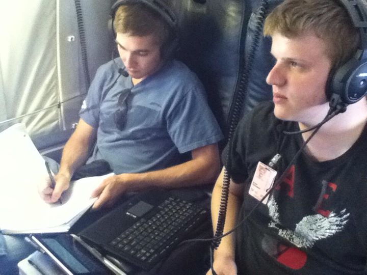 Sean working on the NASA DC-8