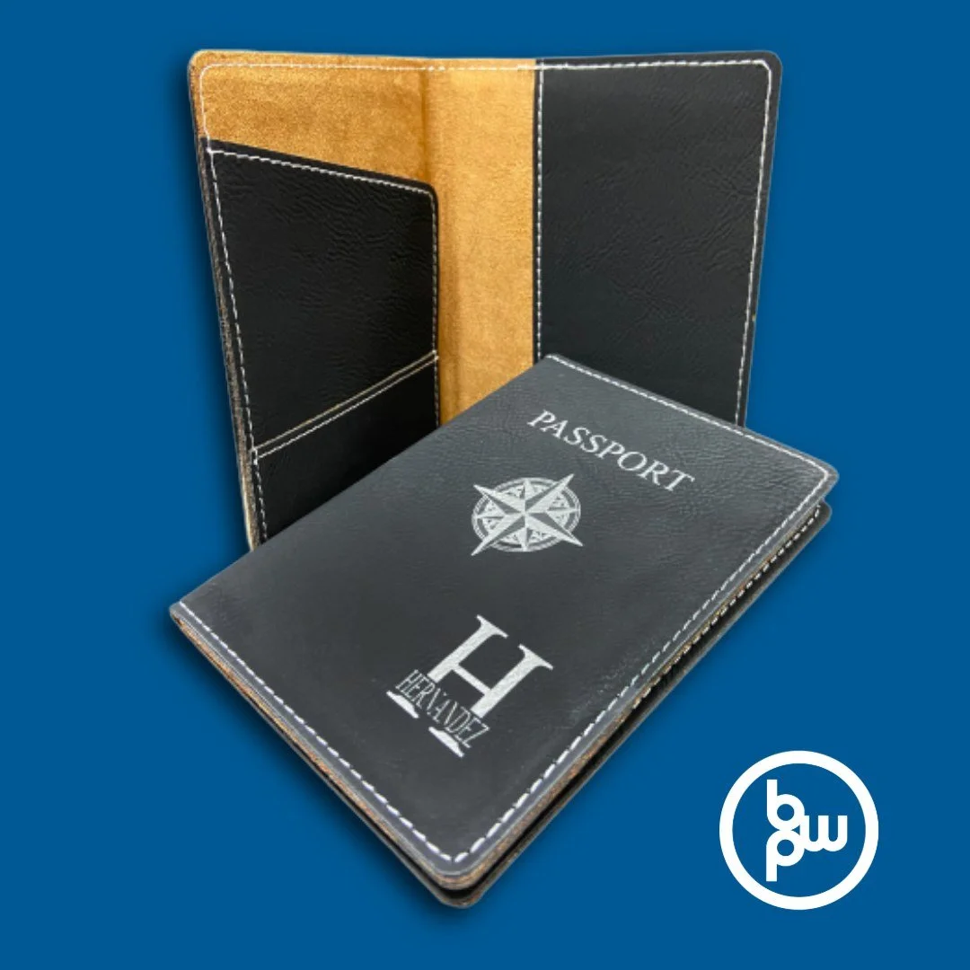 For the traveler on your list ✈️ A laser-engraved passport holder adds style and personality to every trip. Personalized with their name or initials! 

#elpaso #elpasotexas #badgeworksplus
#customgifts #Holidaygiftideas