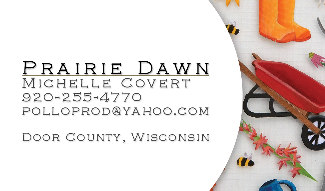 Prairie Dawn Business Cards Back