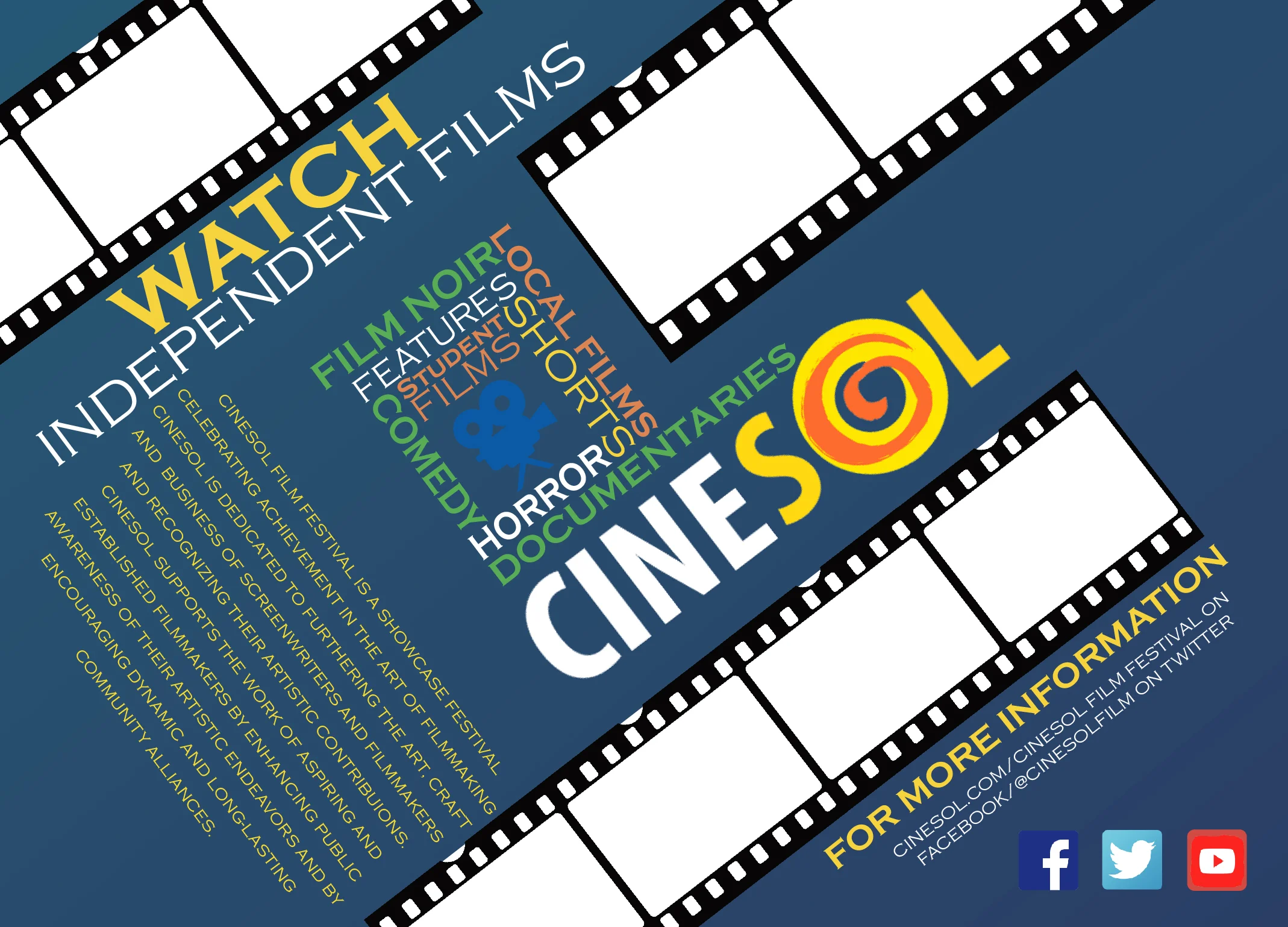 CineSol Film Festival Postcard Back