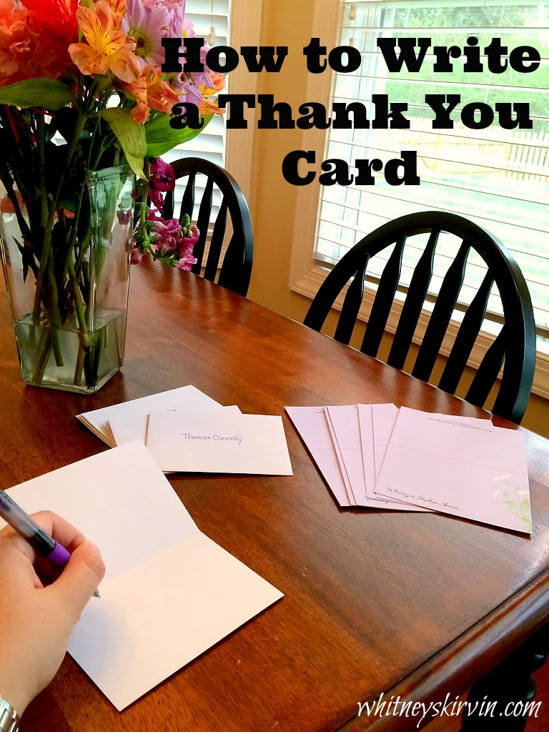 How To Write a Thank You Card