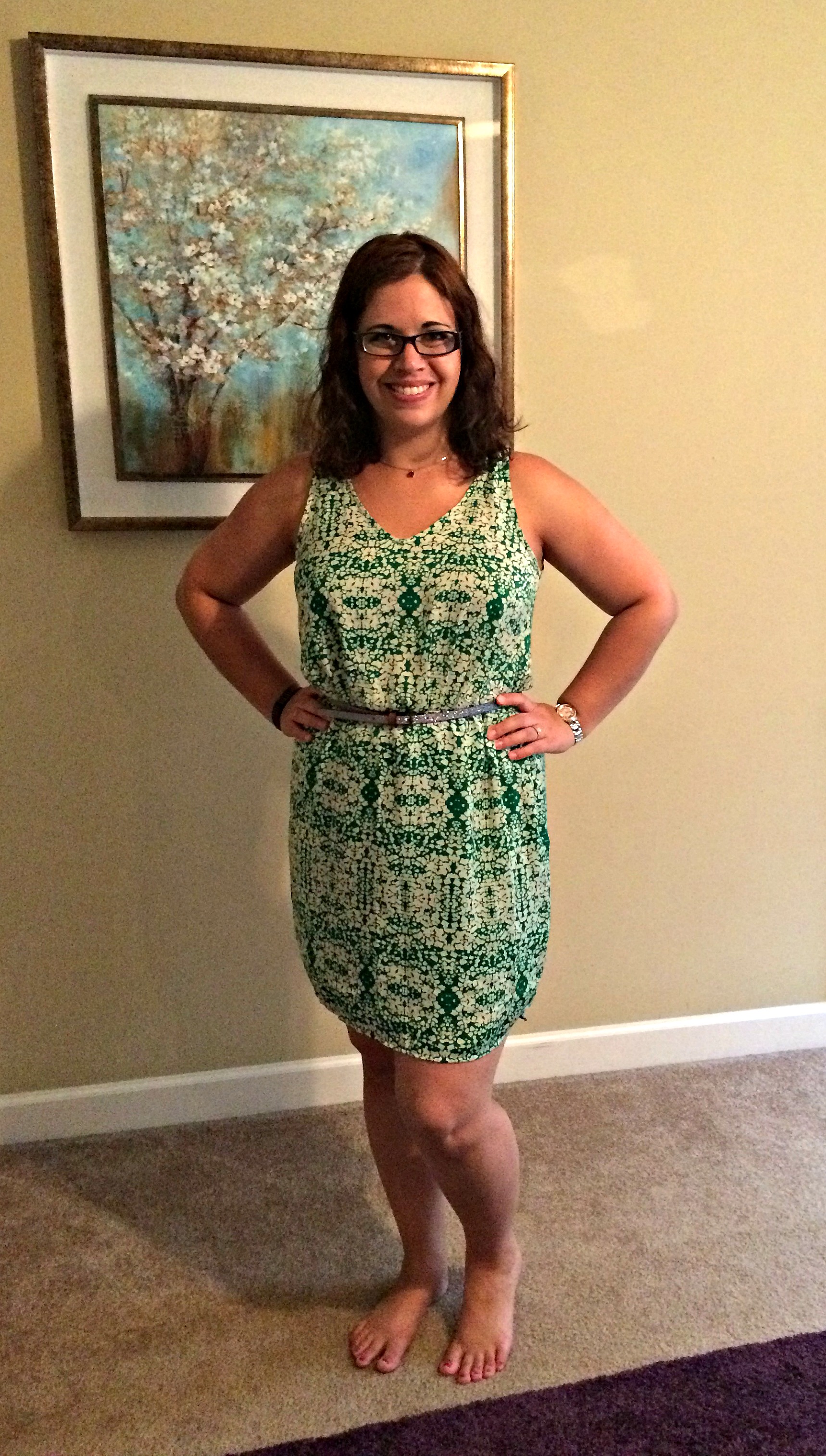 I loved this dress!! Such a fun color and print! Also a keeper! 
