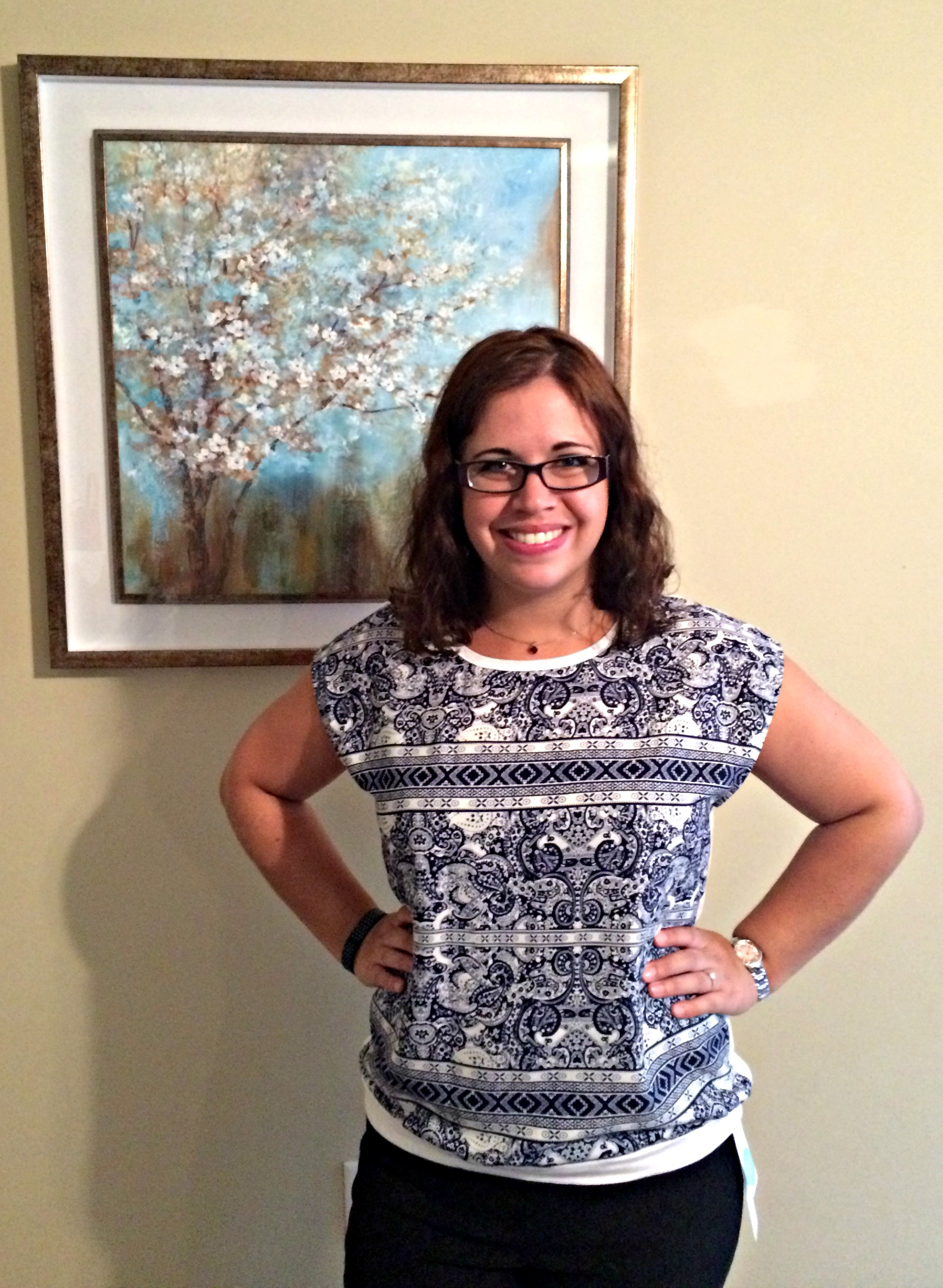 I felt like this blouse ended up looking kind of frumpy on me. Back in the mail it went!