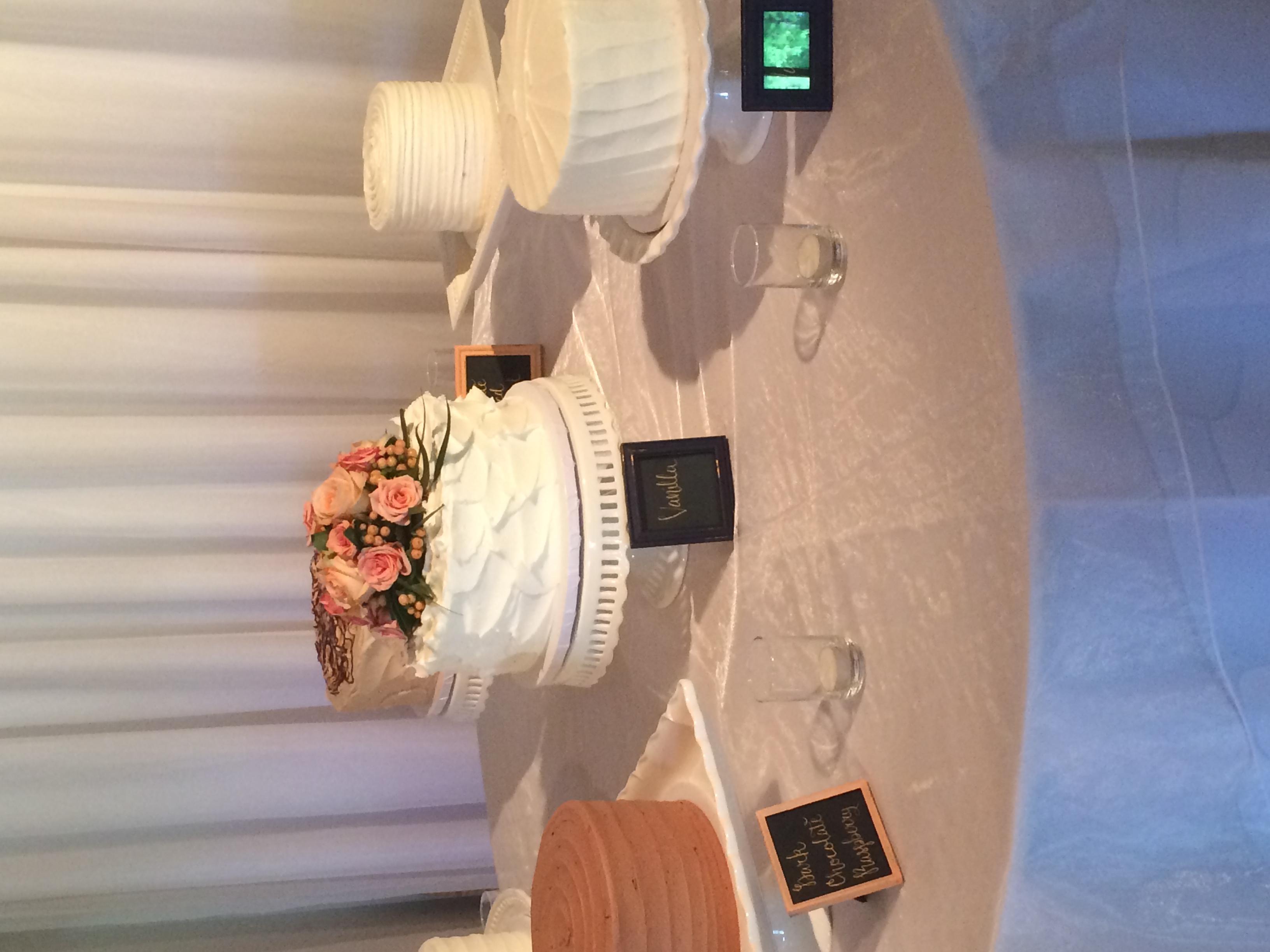 Delicious cakes, provided by The Rolling Pin, and flowers provided by GreenFinch Floral Designs