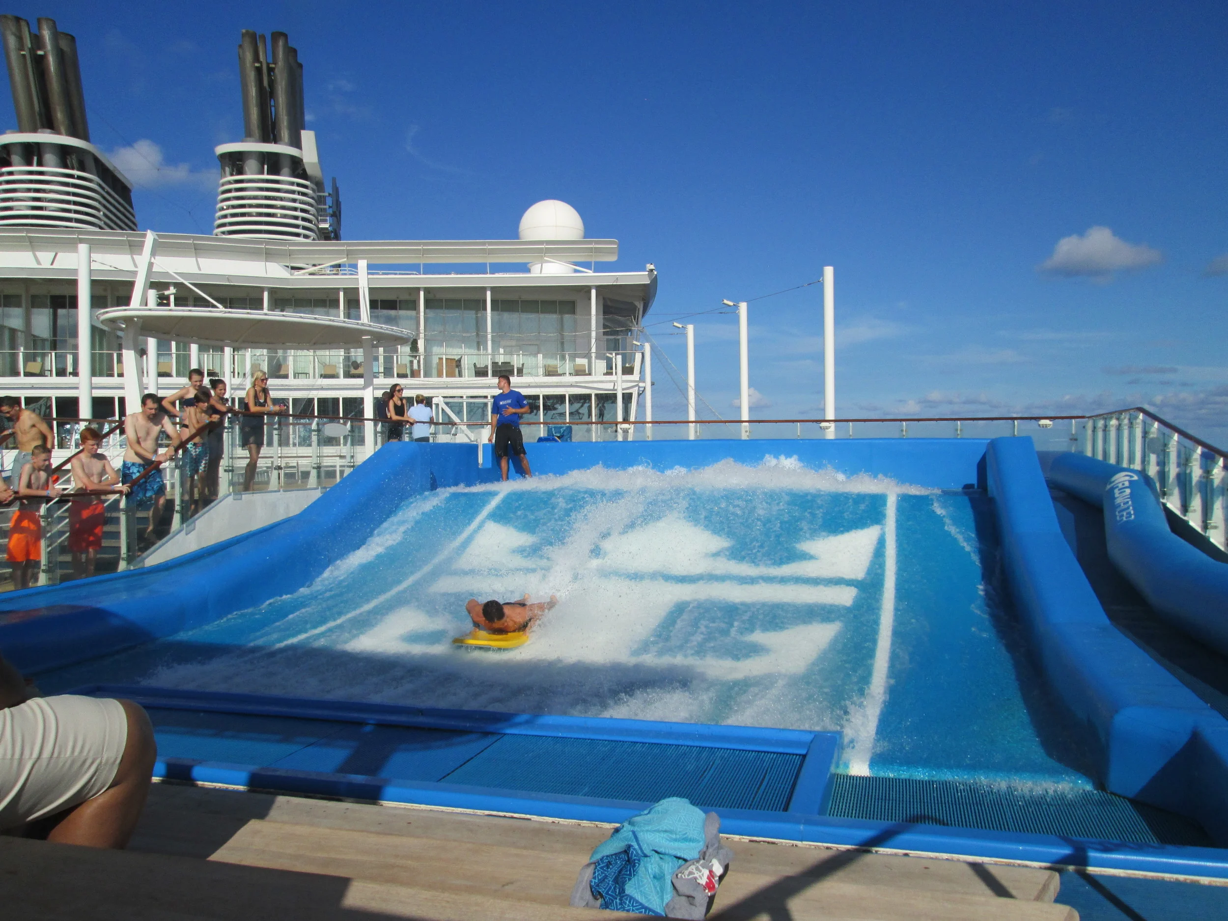 The FlowRider is a way to go surfing on board the ship! I wasn't brave enough to try it, but it looked like fun!