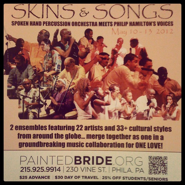 Do NOT miss this incredible percussion performance at the #paintedbride in #philly!!!! (Taken with instagram)