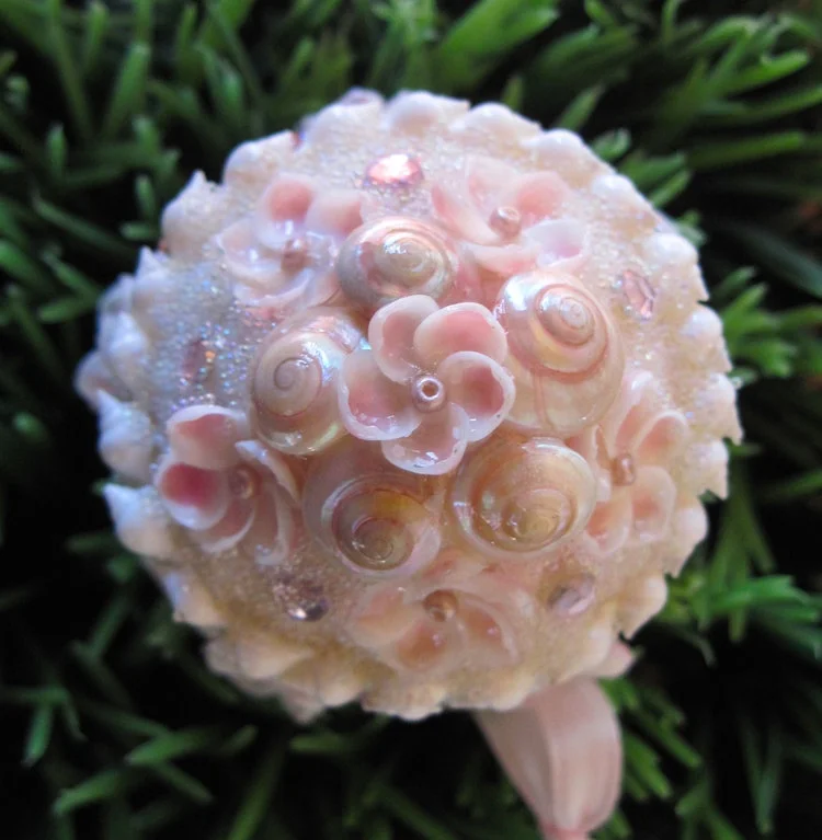 Pink Shell Flowered Egg