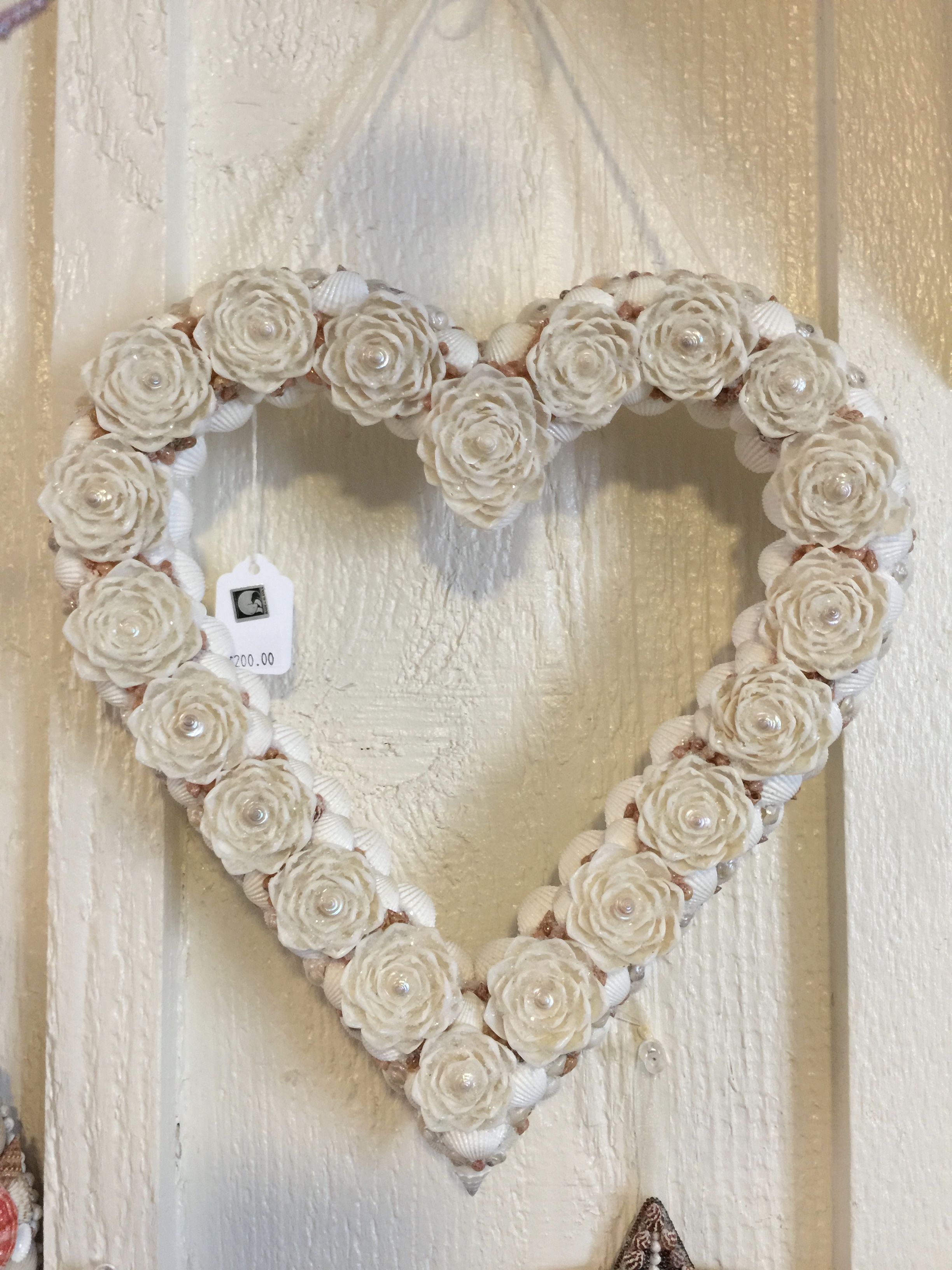 Seashell Rose Wreath