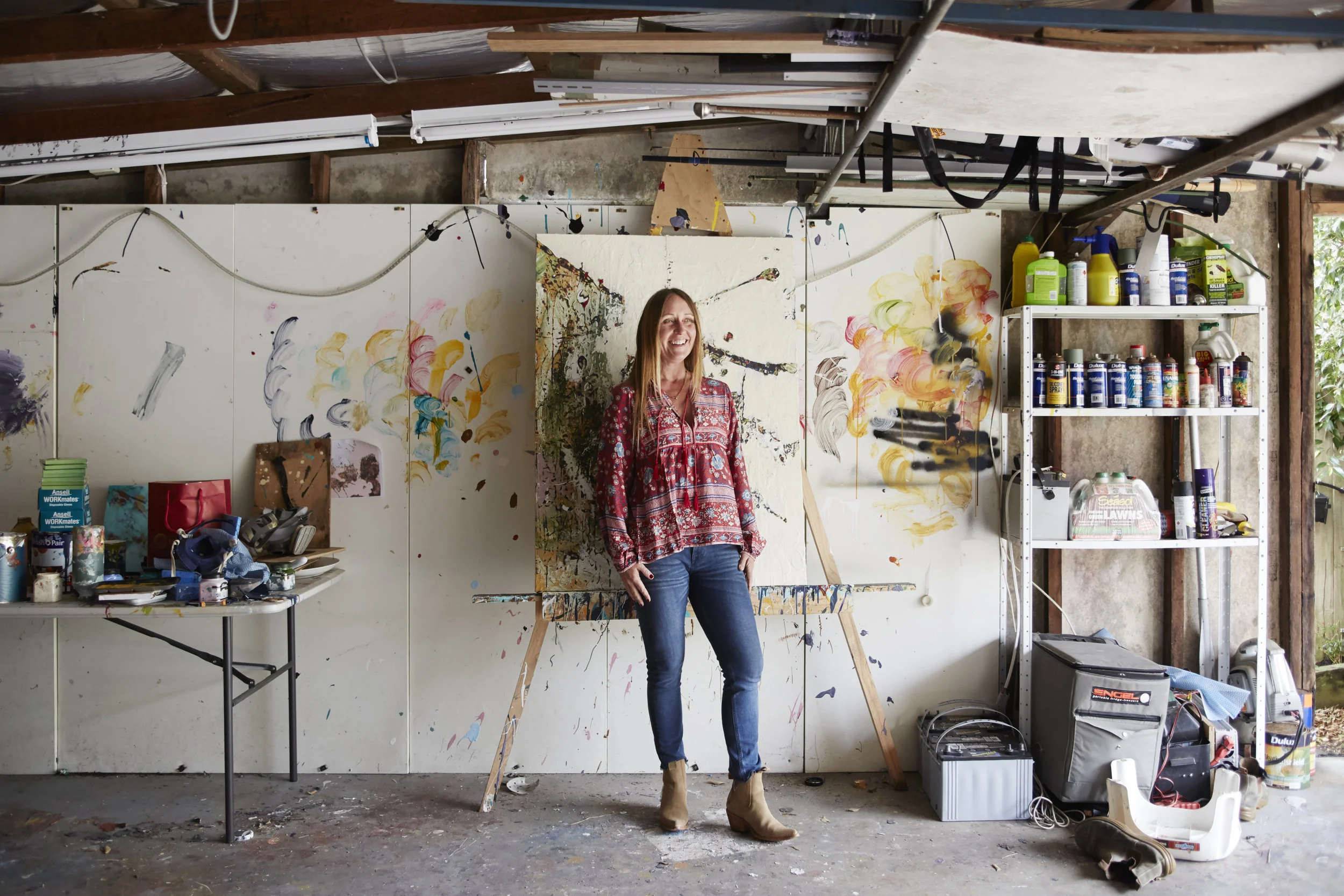 Tracey in the Studio for Hunter Hunter and House Perv. Image by Alex McIntyre