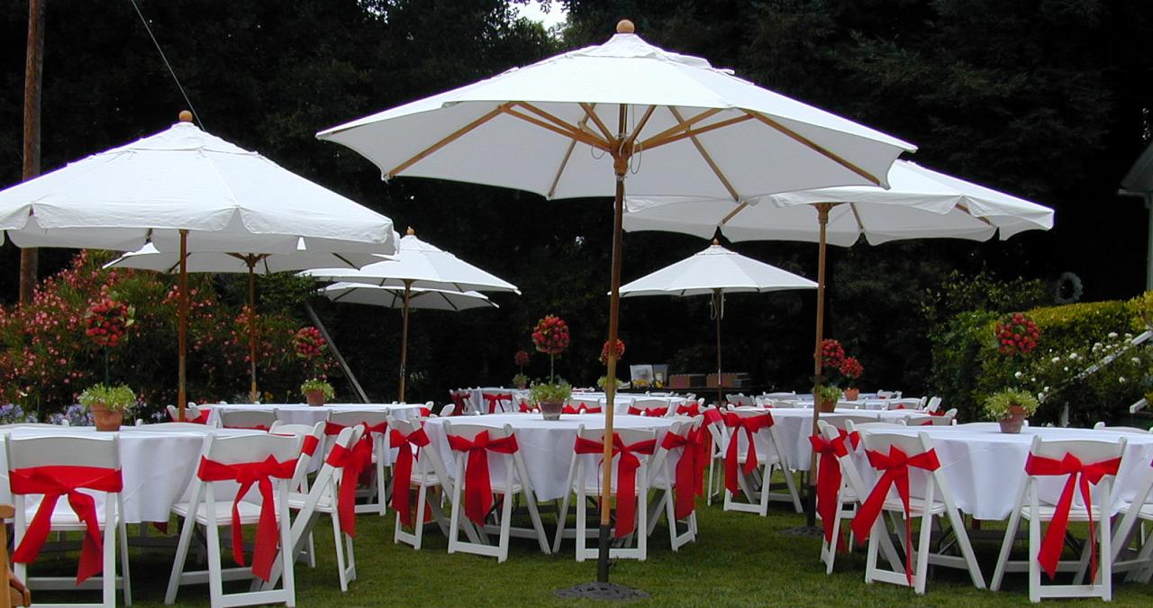 The perfect shade solution for a wedding!