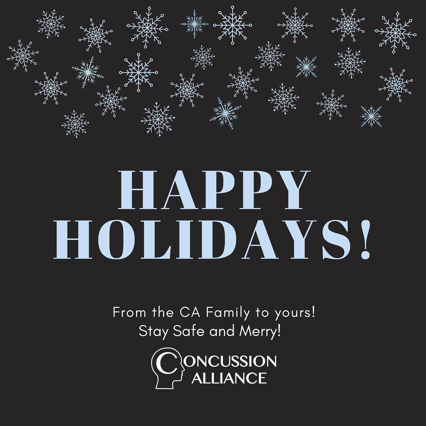 Happy Holidays to everyone in our community. #concussion #concussionrecovery
