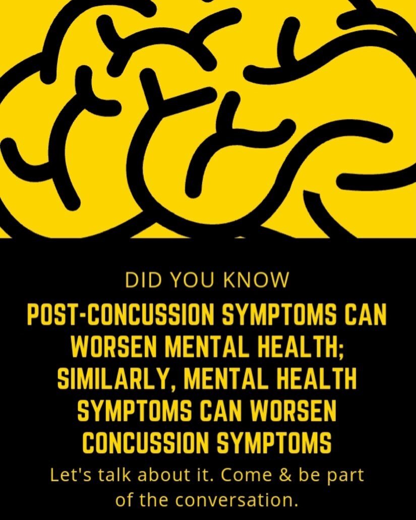 Mental health is so much a part of concussion recovery. Please check out our pages on Mental Health and The Invisible Injury. We also cover the latest research on concussion and mental health in our biweekly Concussion Update newsletter. Links in bio