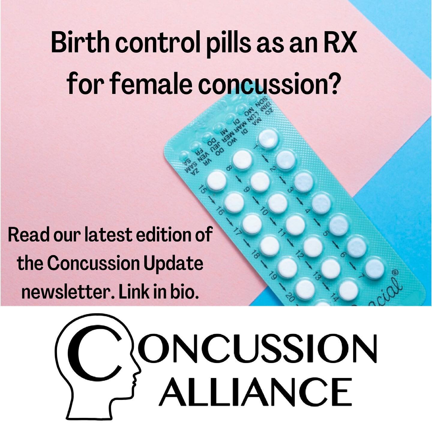 Do birth control pills someday be part of #concussion treatment for females? Read our latest edition of the Concussion Update newsletter. Link in bio. Also in this edition: yoga, meditation, and mindfulness help concussion symptoms; diagnosing concus