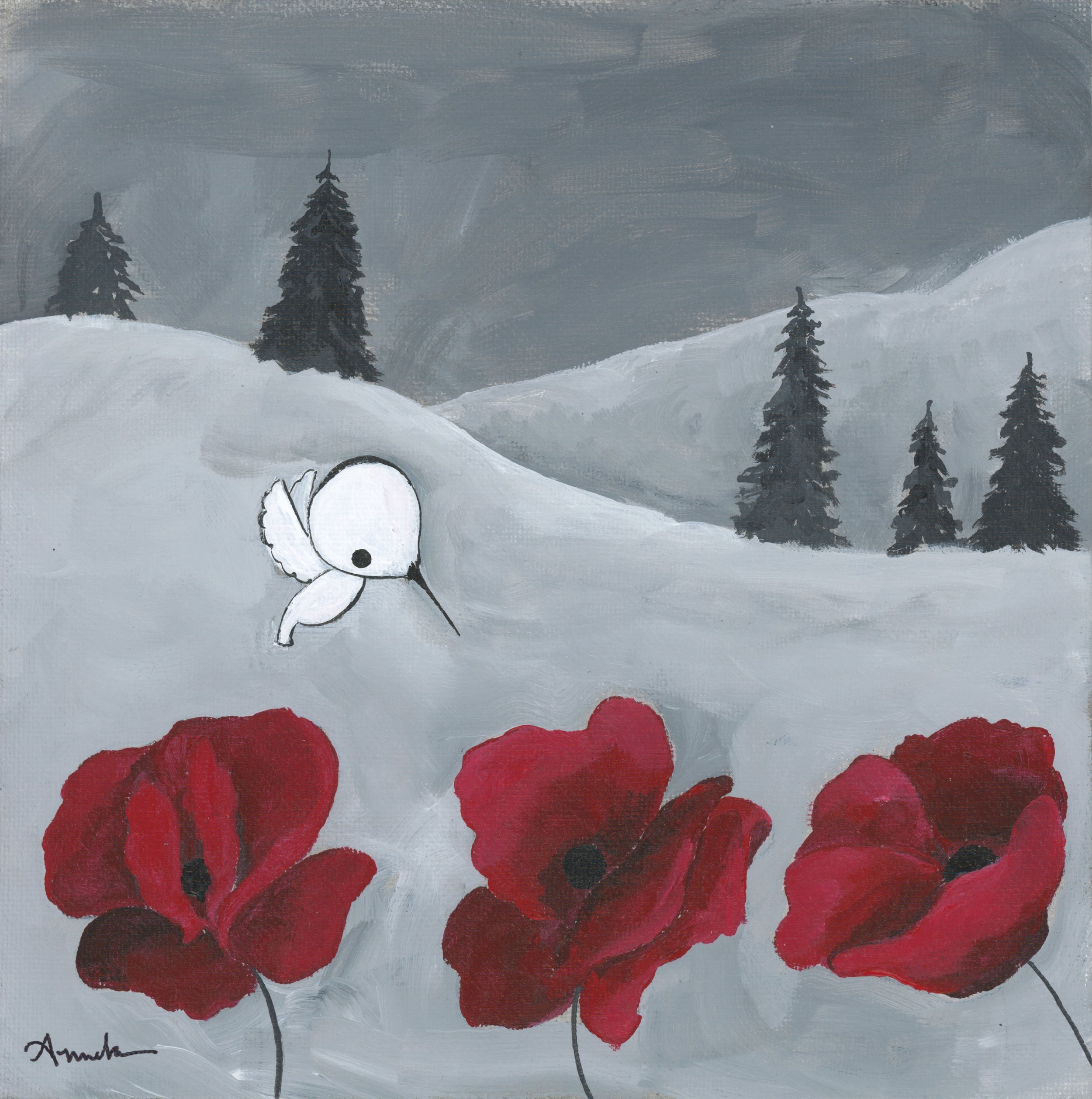 Hummingbird Three Poppies.jpeg