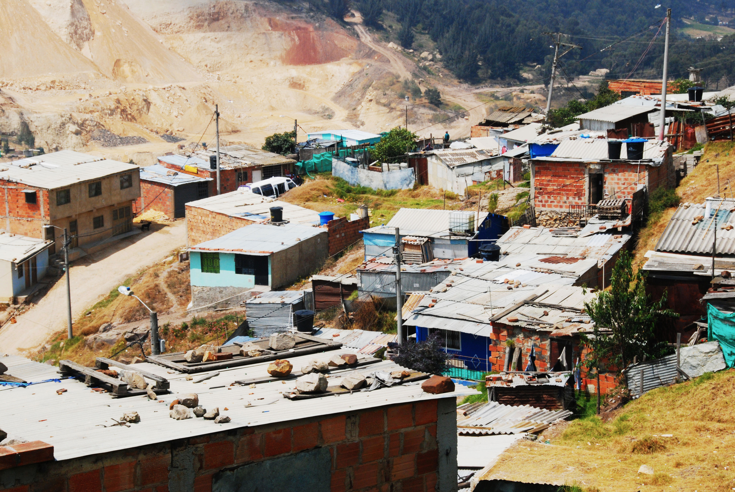 Cazucá is one of Colombia's biggest urban slums, with a high percentage of internally displaced people (IDPs) and economic migrants 