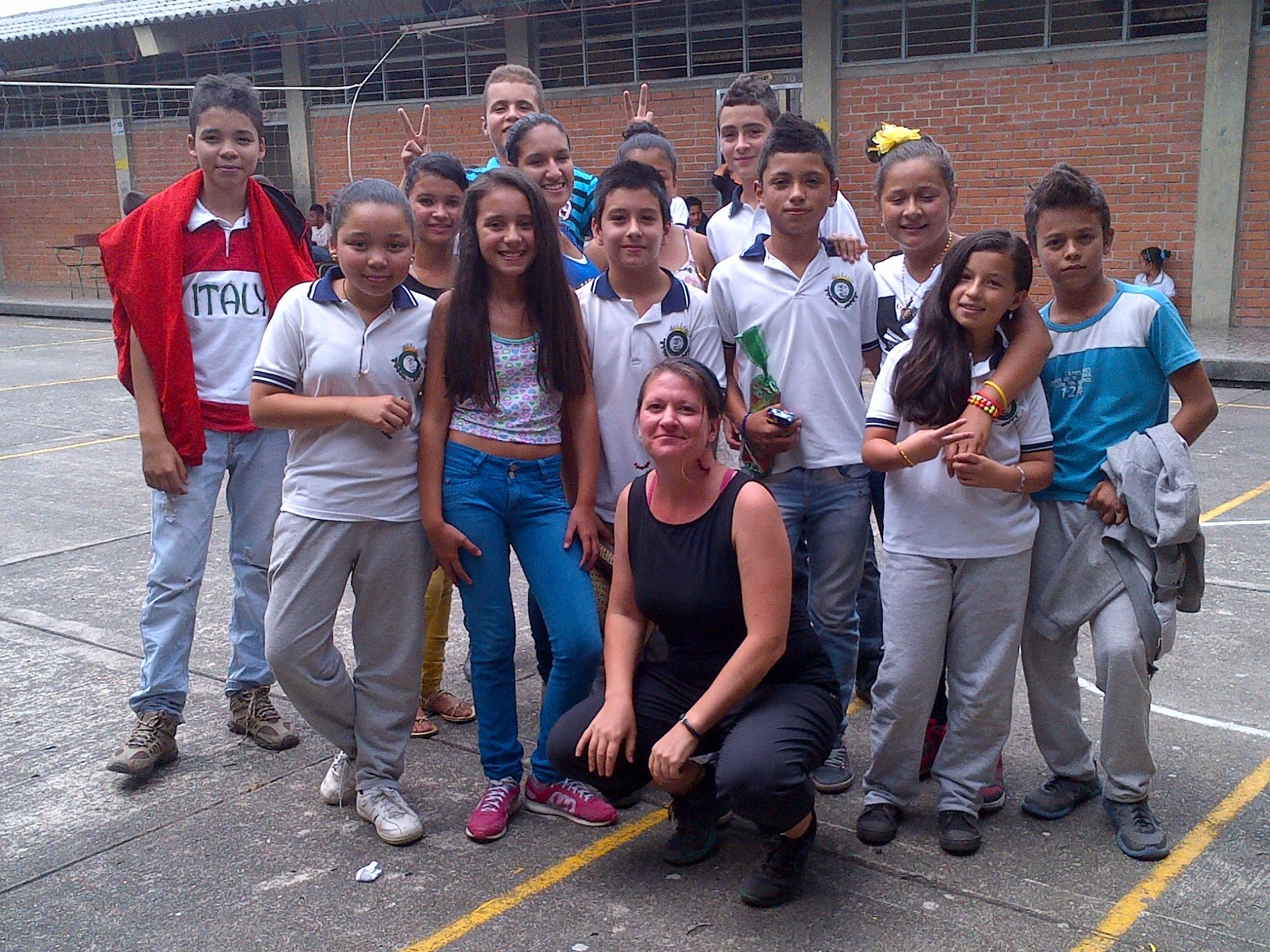 With the students from Patio Bonito