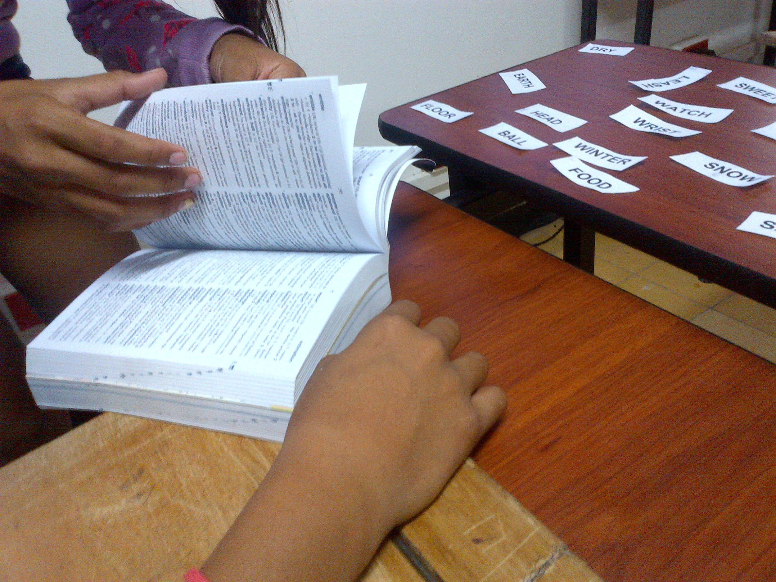 At a conversation club at the Liceo