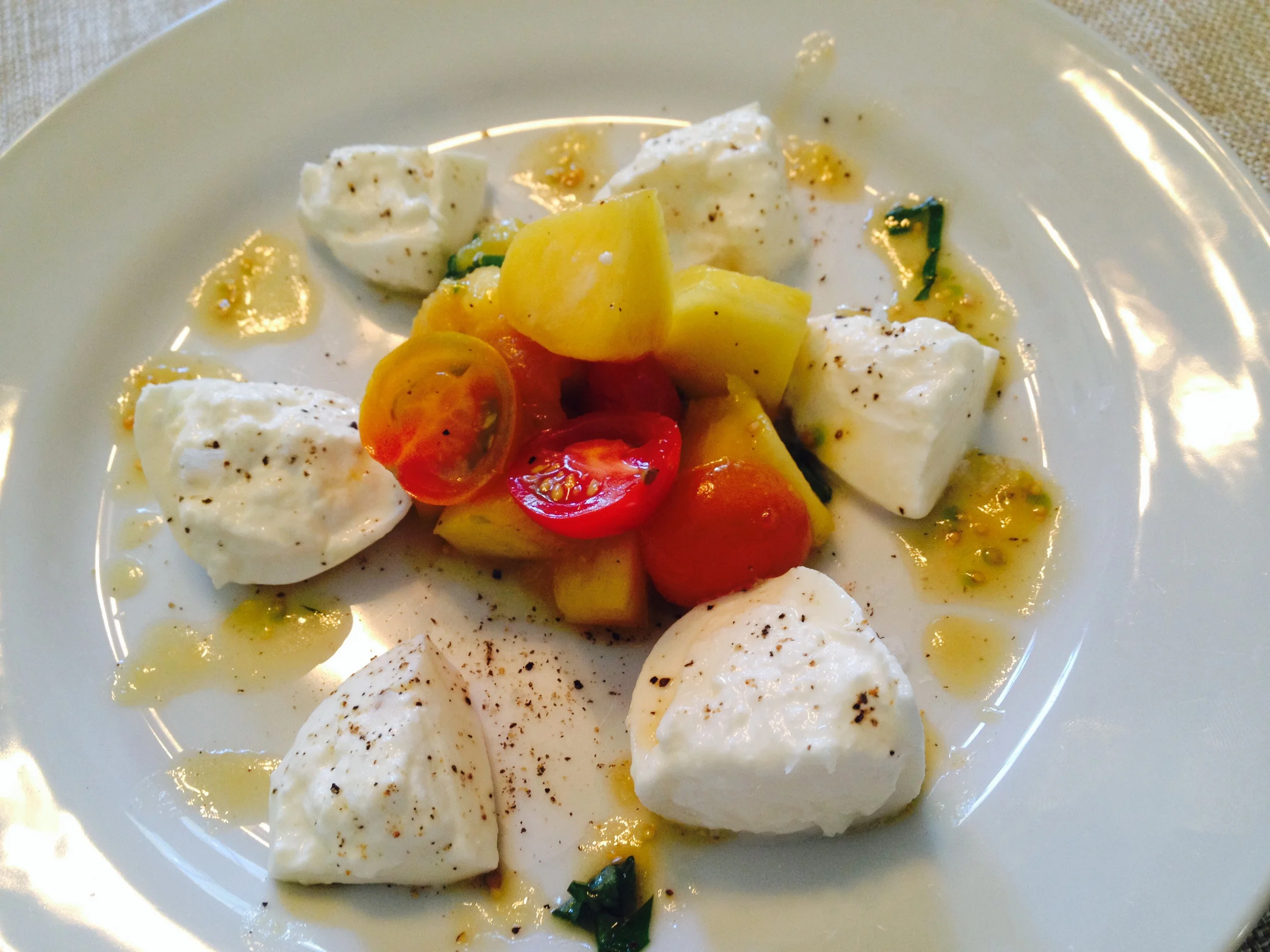 BURATTA AND PEACH SALAD from Scarpetta