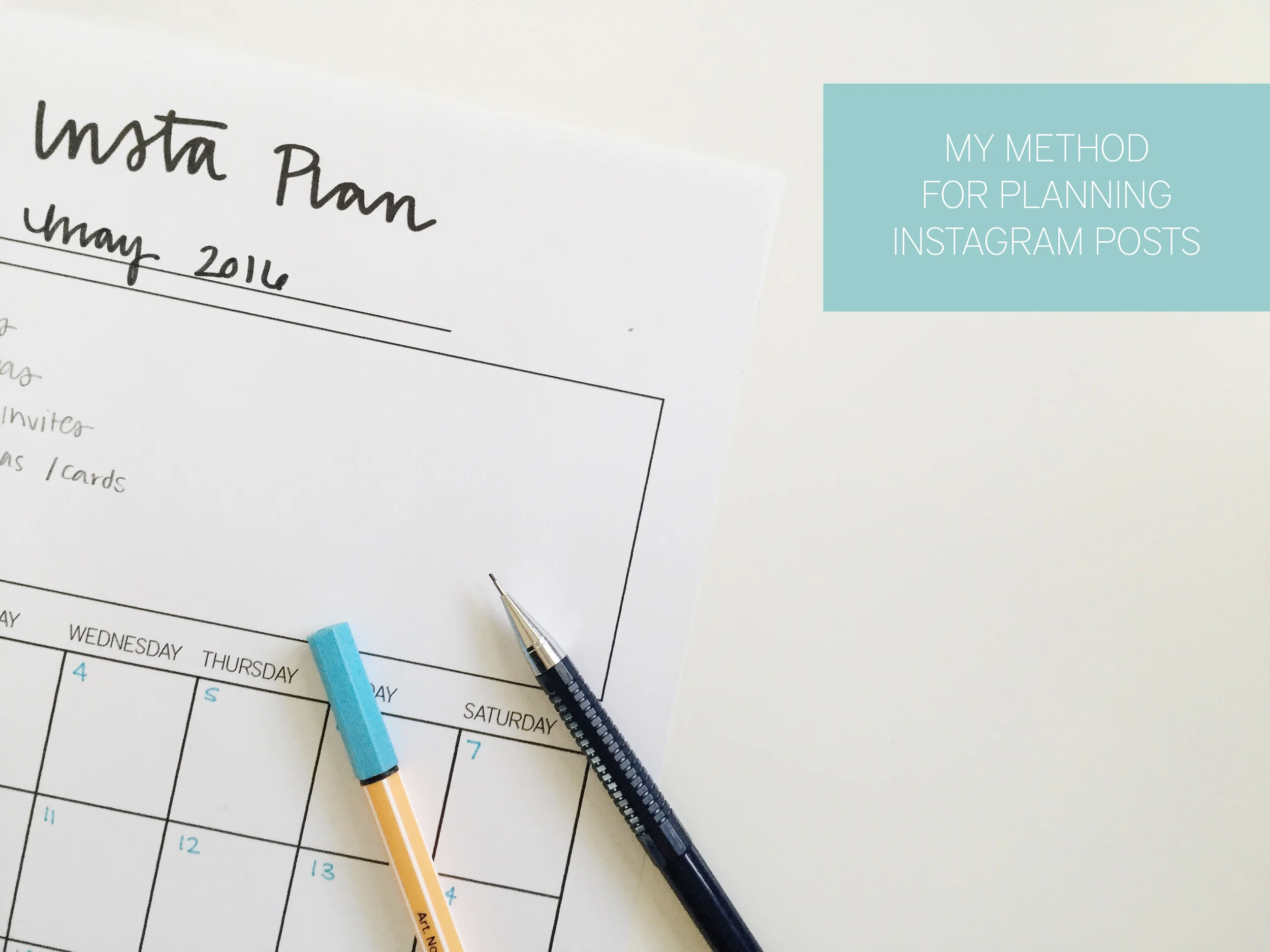 My Method for Planning Instagram Posts // Machelle Kolbo Design Studio