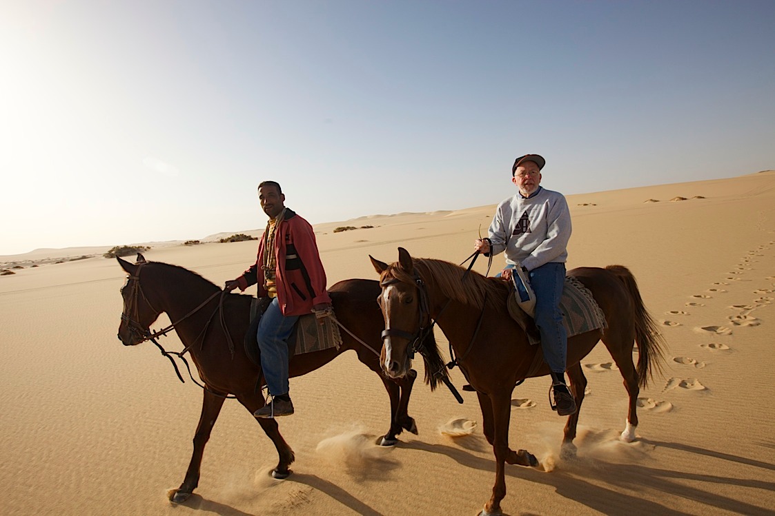 Morning horseback-riding at Siwa, about 40k from the Libyan border.