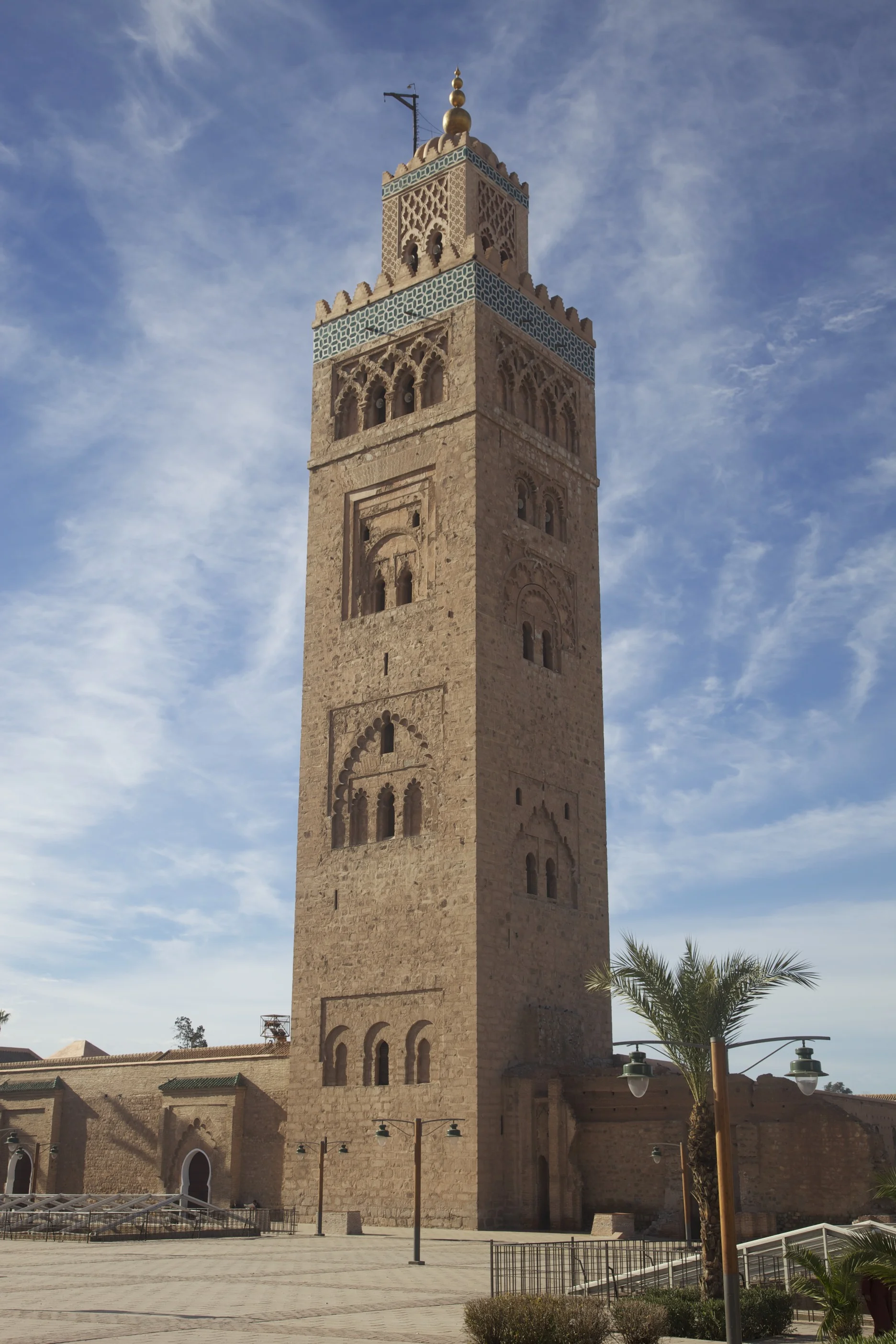 The minaret of Koutoubia Mosque in Marrakech.