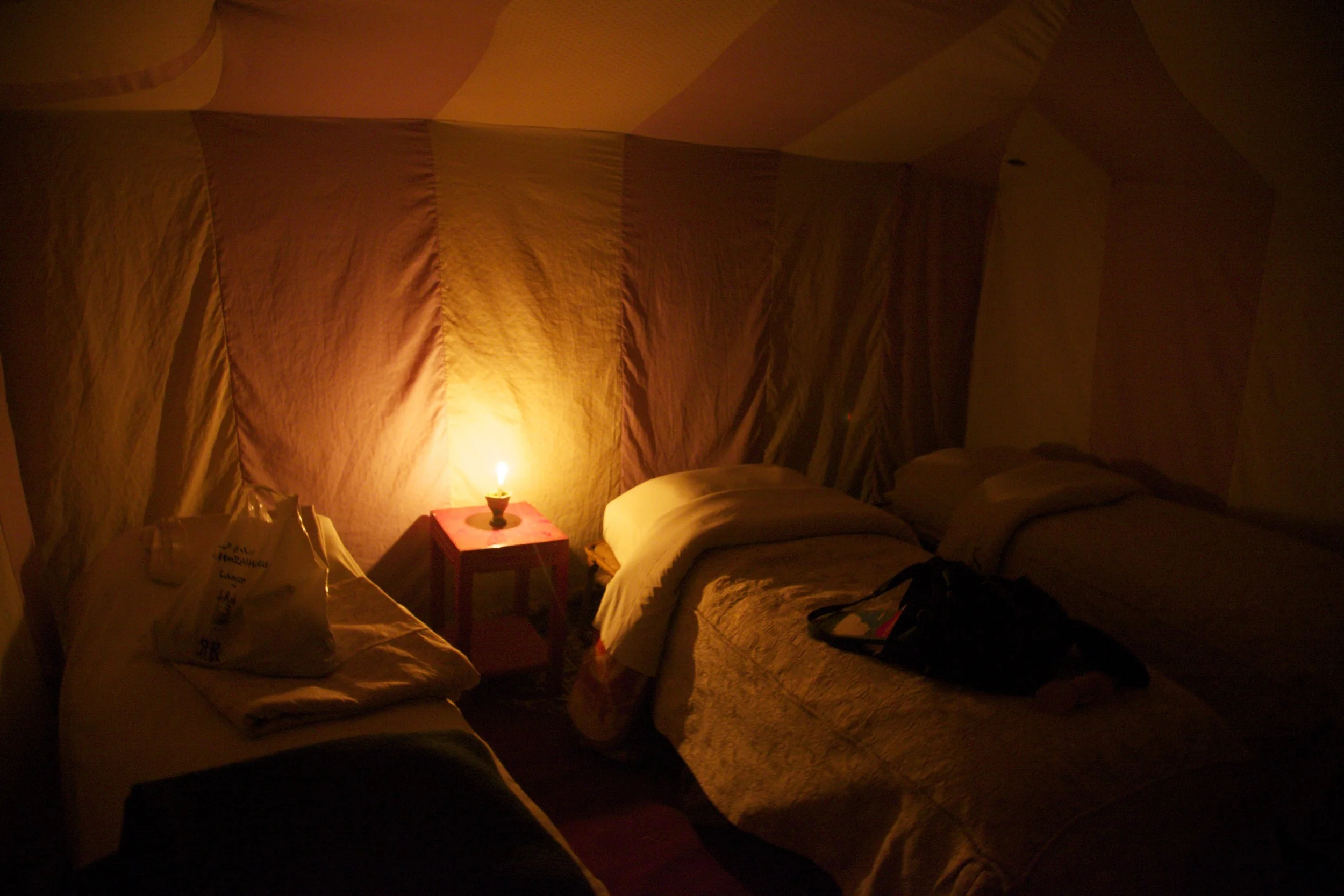 Desert bedroom tent.