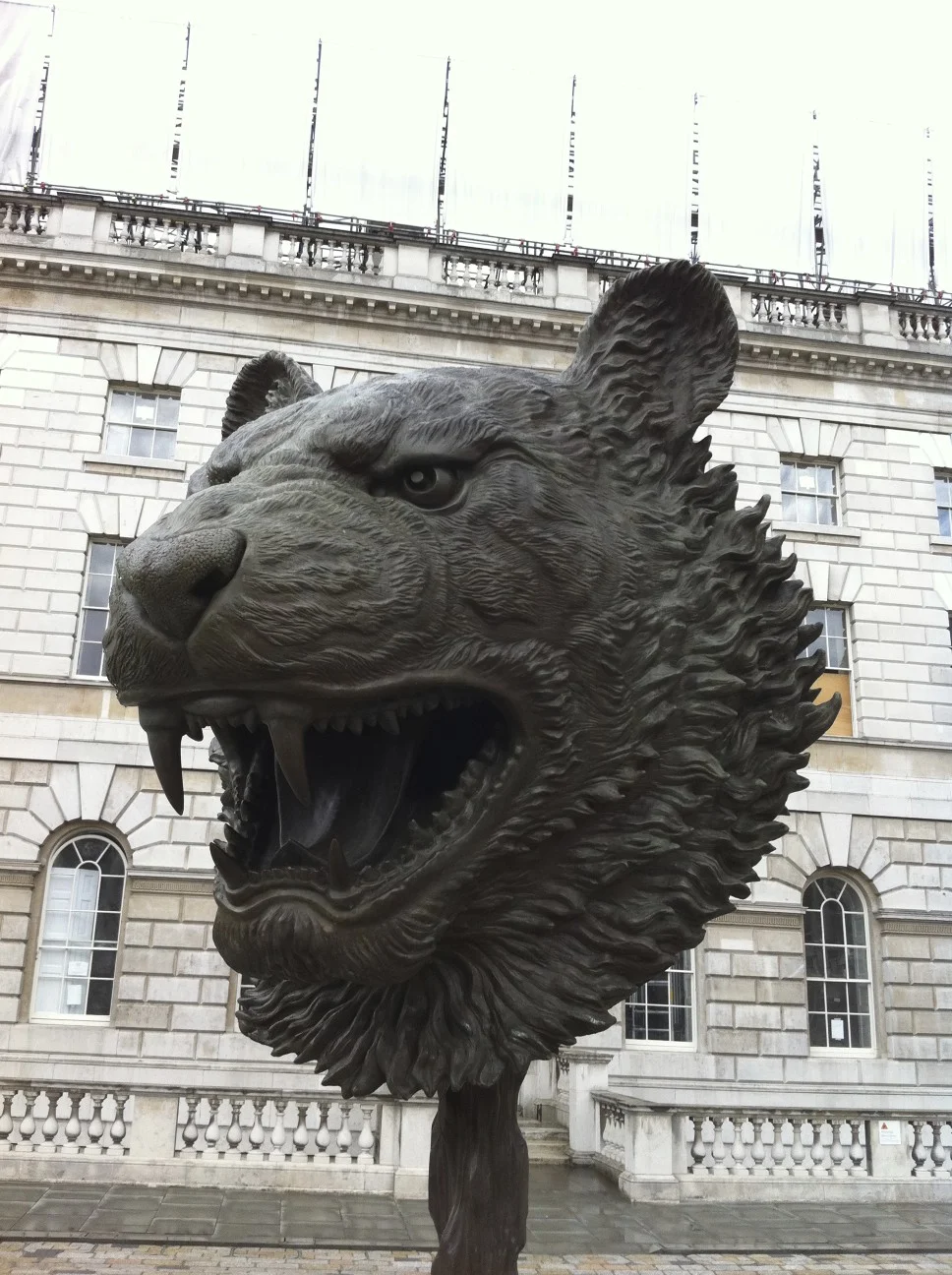 One of the 12 very cool zodiac bronzes by Ai WeiWei at Somerset House.