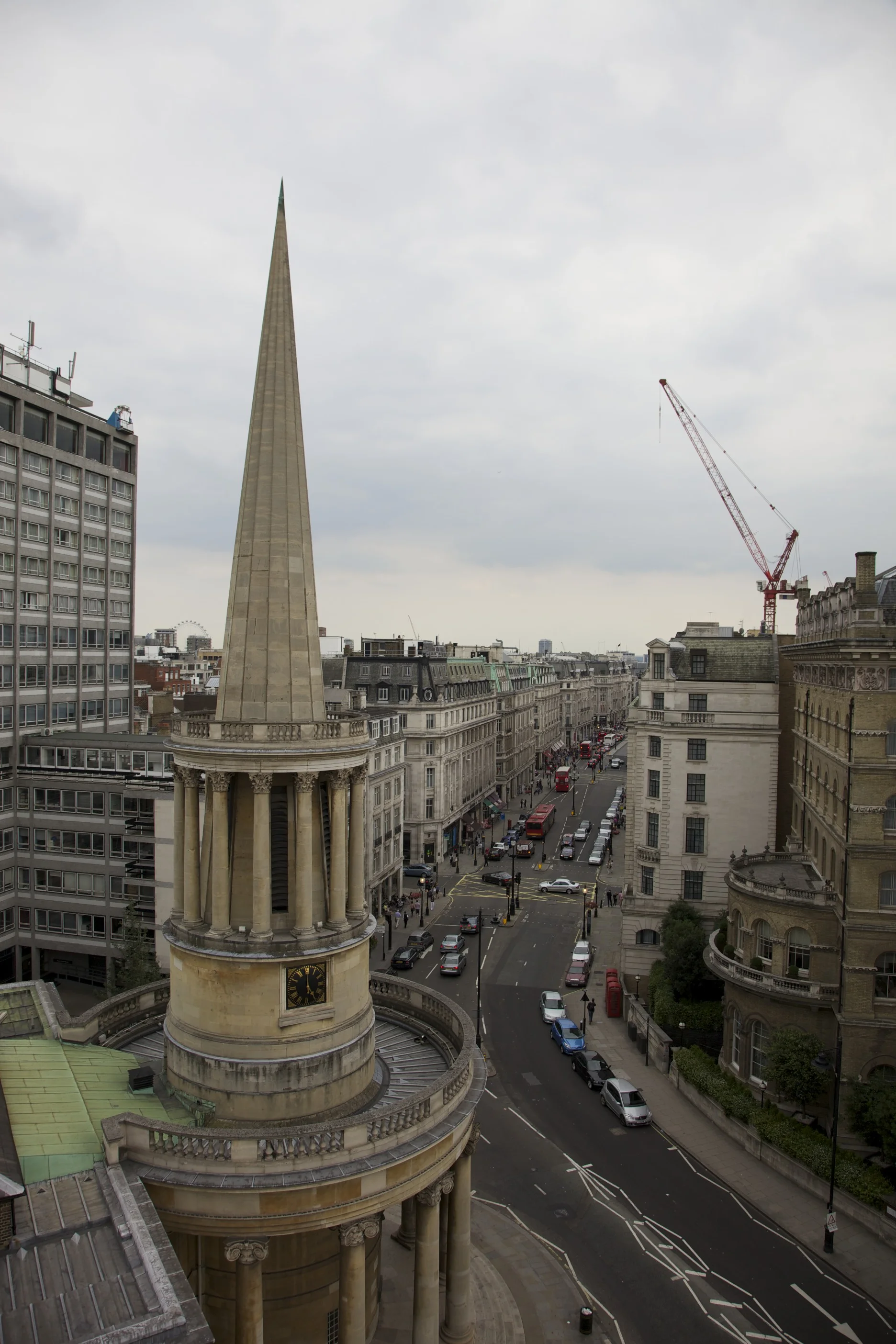 All Soul's Church as viewed from BBC Broadcasting House roof.