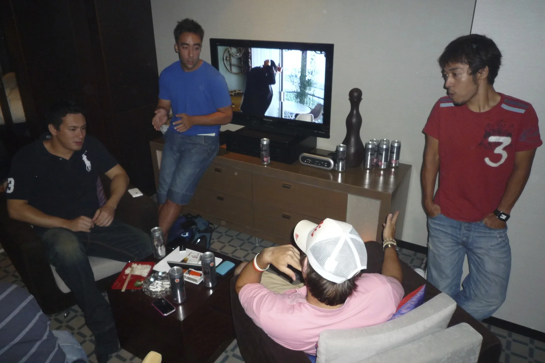 Chillin' in the hotel.
