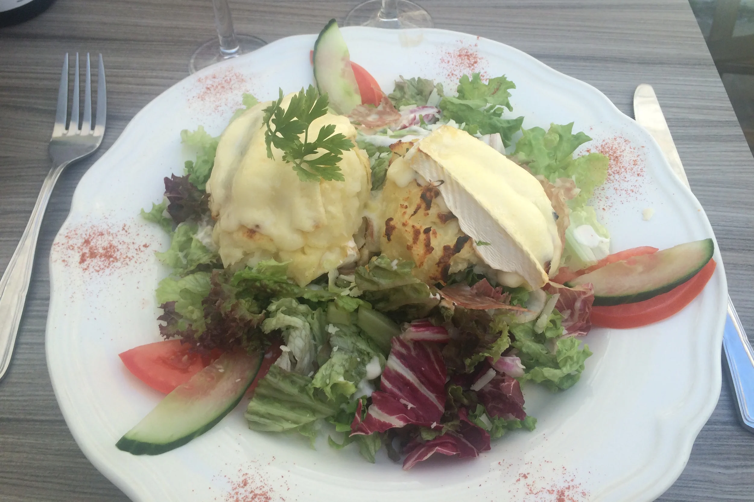 Belgians like their potatoes. But everything’s good went you fill it with meat and melt brie on it.