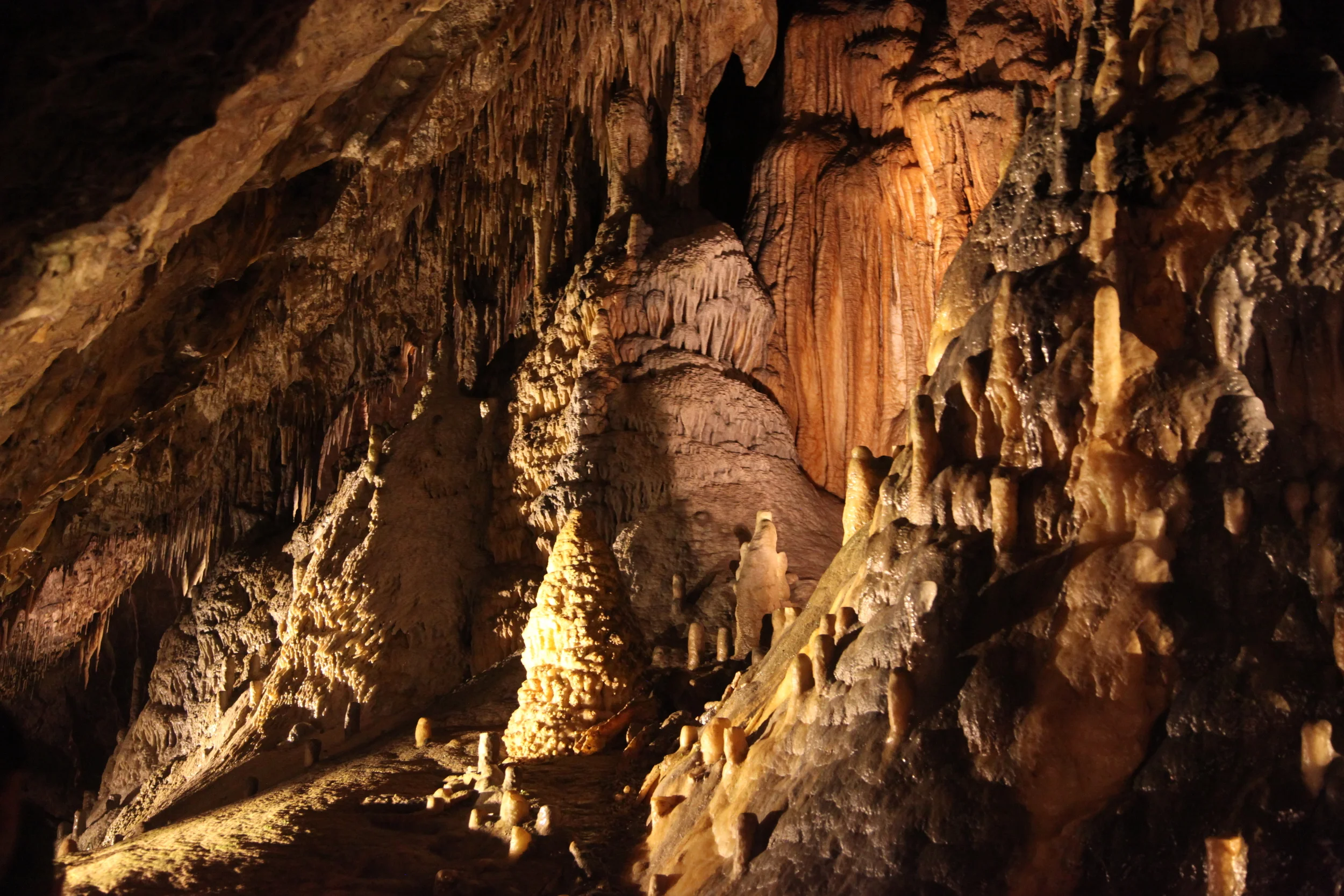 Inside the Grottes de Han. (If you’re wondering, I’d say it’s not as good as Luray Caverns.)