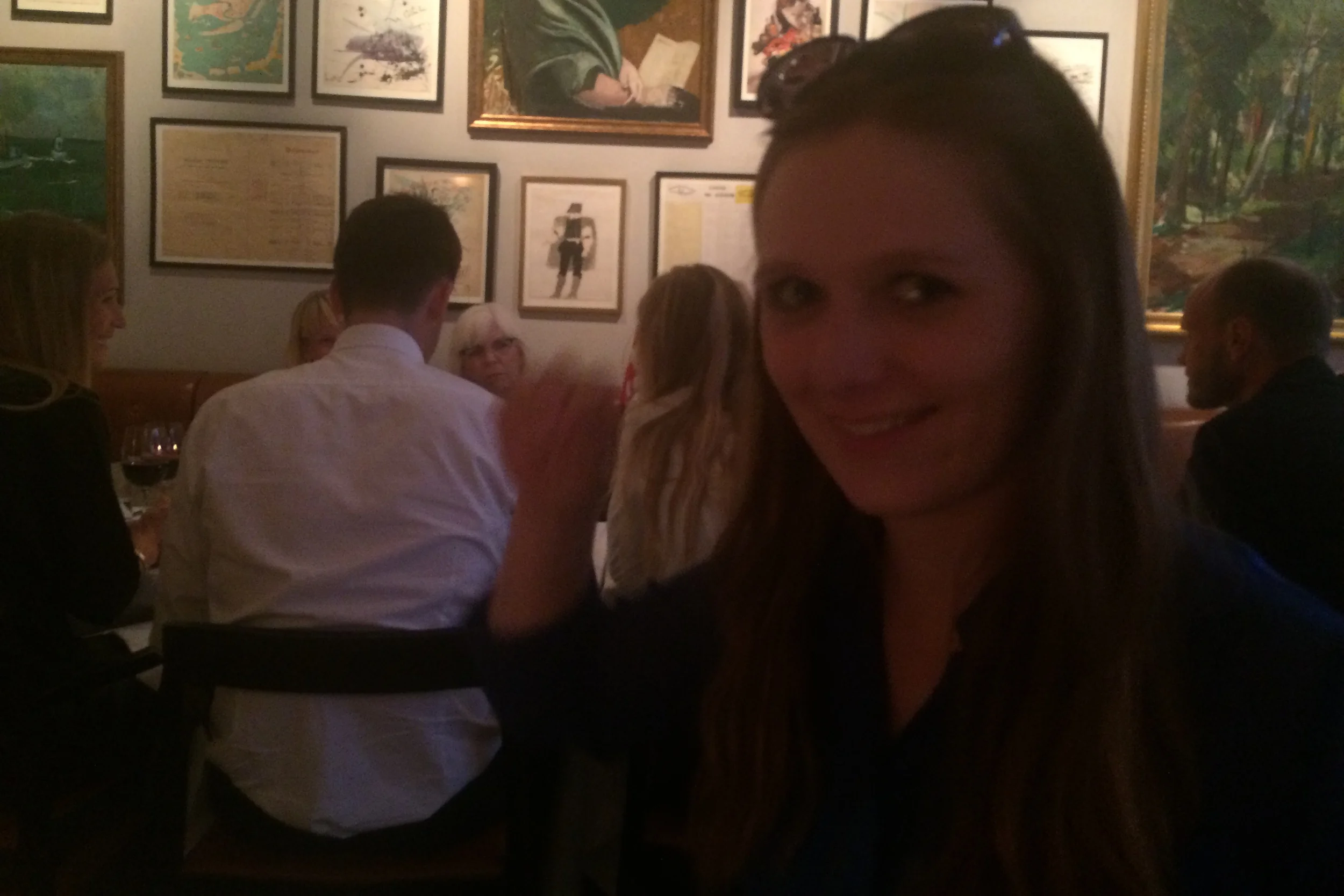 Having dinner with Simone, my Danish friend from my Paris summer law program. (Copenhagen, Denmark.)