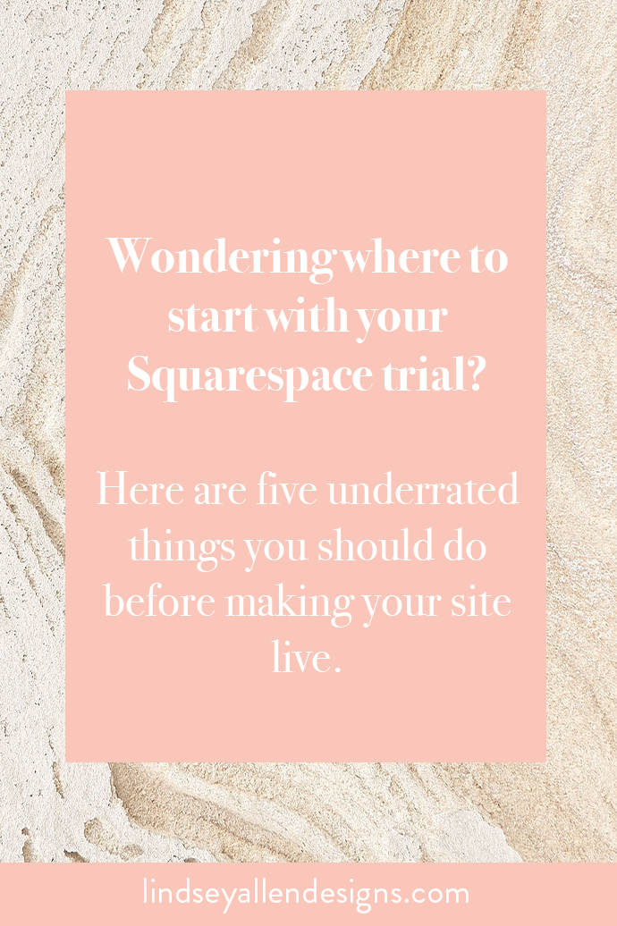 What should I do first on my Squarespace website?