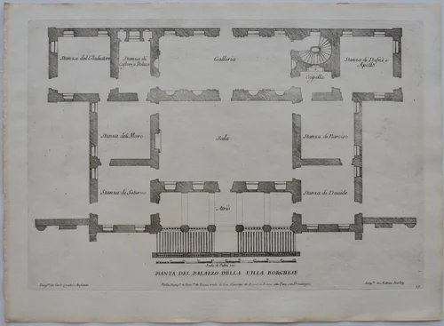 Pianta del Palazzo della Villa Borghese — Gurari Collections