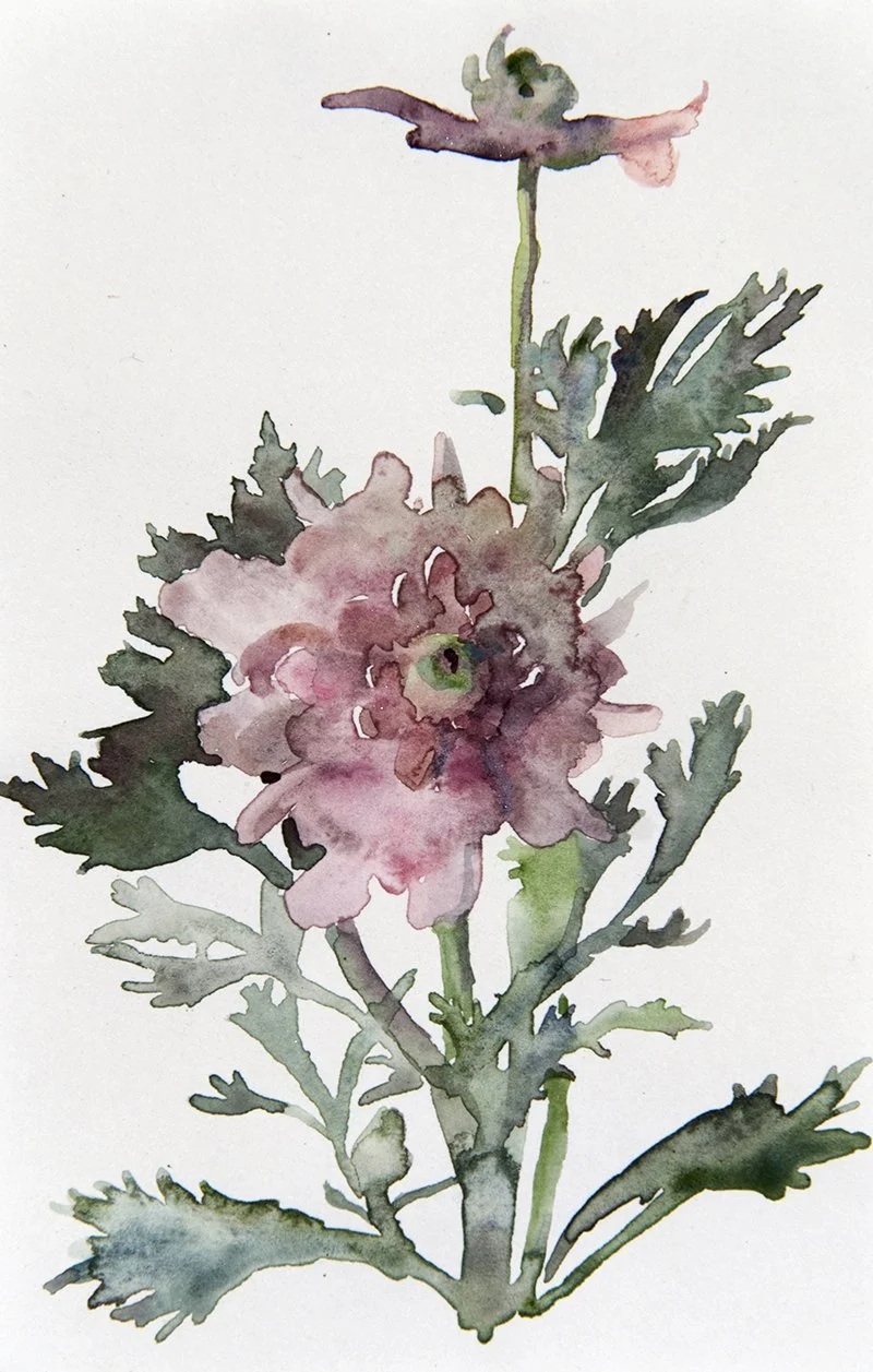 Pink Flowers Sketch Book