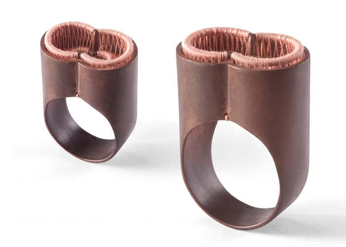 UMGARNT Rings and Earrings | Silver, silk thread