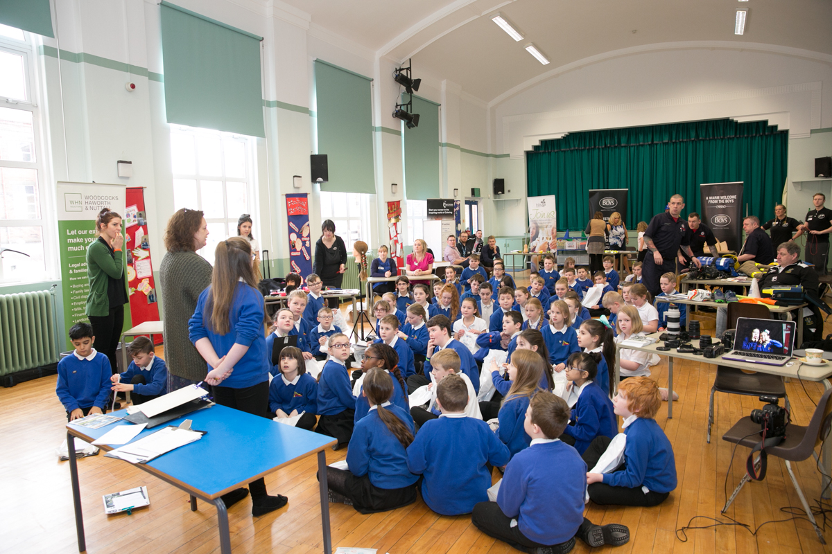 Year 6 careers fair at Thorn Primary School Bacup