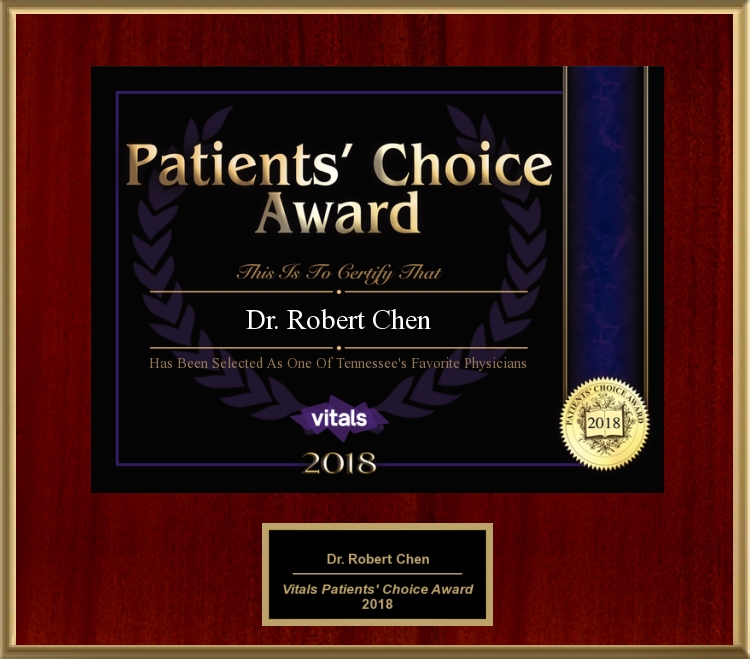 2018 Patients' Choice Award to Dermatologist Robert Chen MD PhD.jpg