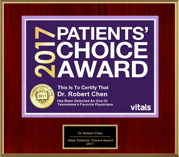 2017 Patients' Choice Award to Dermatologist Robert Chen MD PhD.jpg
