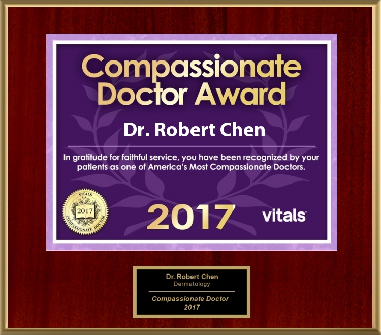 2017 Compassionate Doctor Award to Dermatologist Robert Chen MD PhD.jpg