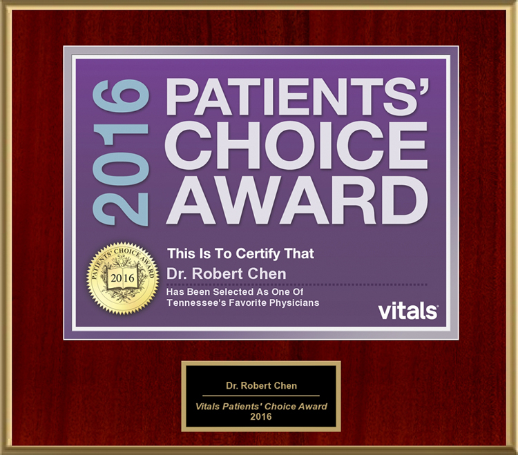 2016 Patients' Choice Award to Dermatologist Robert Chen MD PhD.jpg