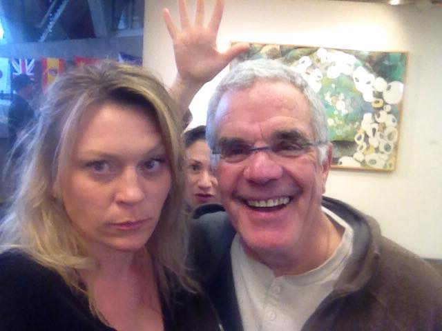 My pal Paul Klein and I, photobombing by artist Diana Gabriel