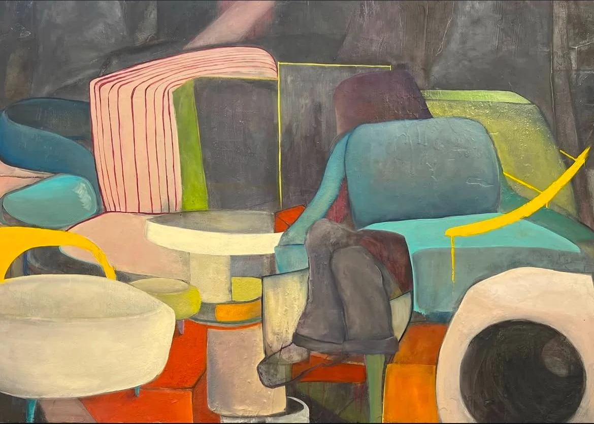 2023 "Francis Bacon's Easy Chair"
3x5' Oil & Mixed Media on Panel
"No Place Like Home" Group Exhibit
Schingoethe Museum, Aurora, IL
