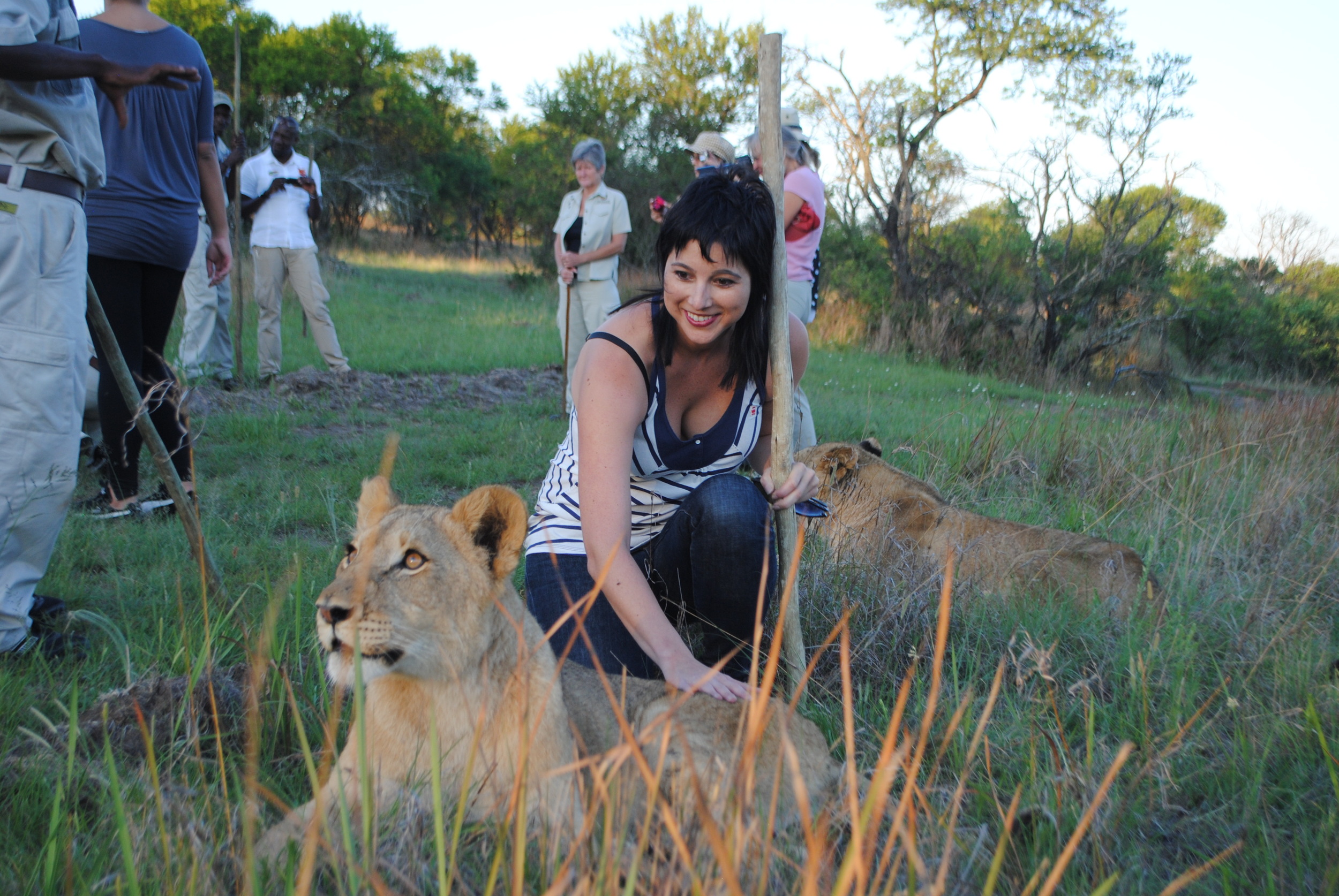 Just petting my man-eating friend. NBD.