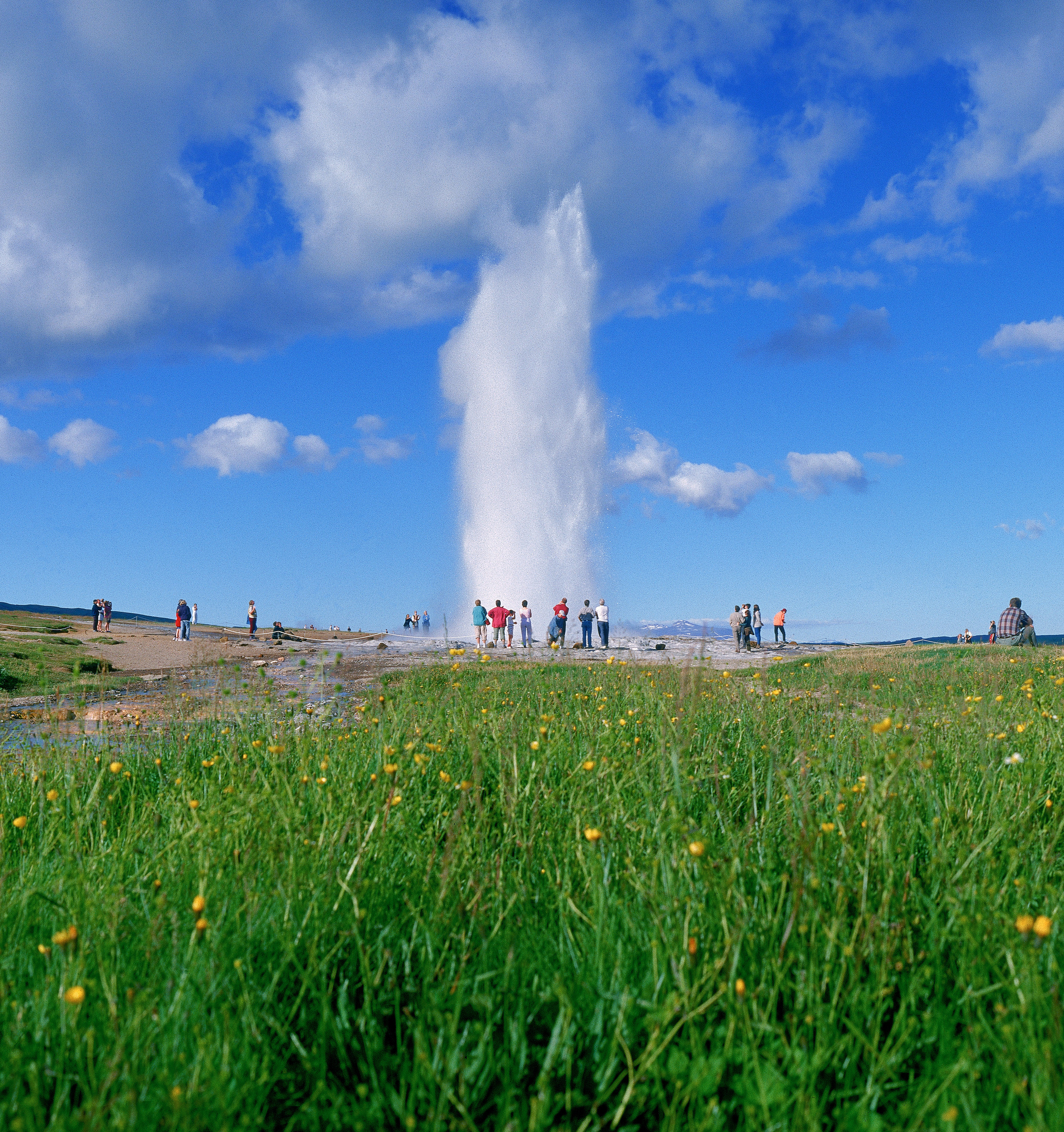 Strokkur is one of Iceland's most famous geysers, erupting once every 8-10 minutes. Image courtesy of the Icelandic Tourism Board.