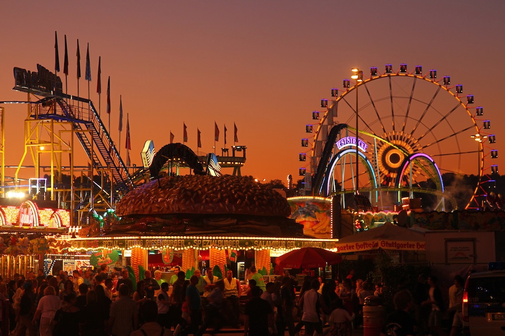 Before it gets dark, explore the festival grounds and pick a meeting spot for your group. Image courtesy of the Germany National Tourist Board.