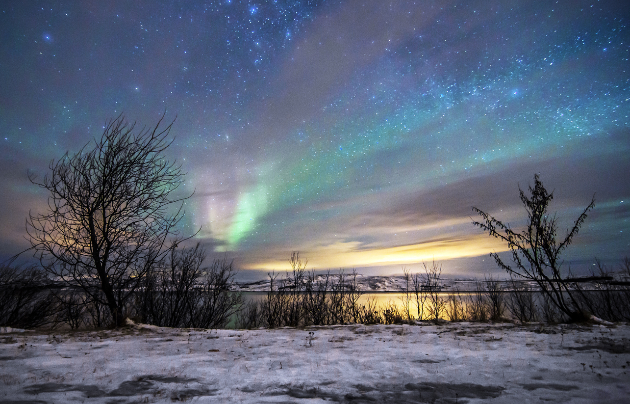 You might catch a glimpse of the Northern Lights at Kirkenes Snowhotel. Image courtesy of the Kirkenes Snowhotel.